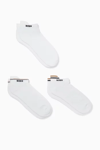 Logo Socks in Cotton-blend, Set of 3