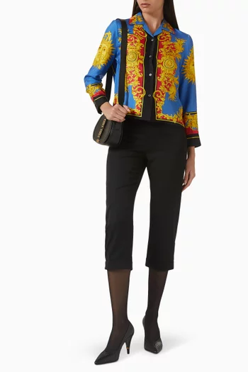 The Sun Blue Shirt in Silk-twill