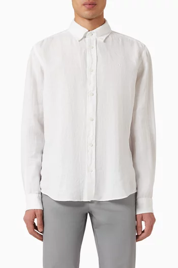 Liam Logo Shirt in Linen
