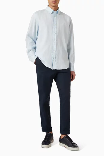 Liam Logo Shirt in Linen