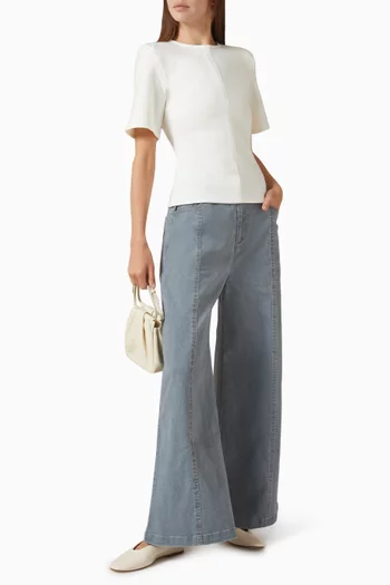 Lavelle Wide-leg Pants in Denim