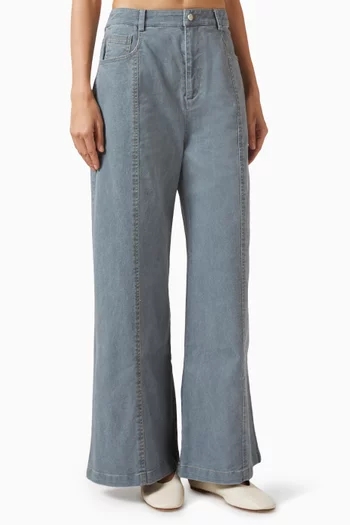 Lavelle Wide-leg Pants in Denim