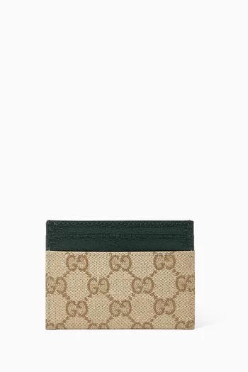 GG Essence Classic Card Case in Coated Canvas