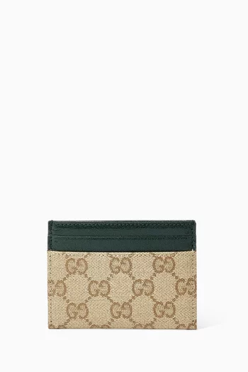 GG Essence Classic Card Case in Coated Canvas
