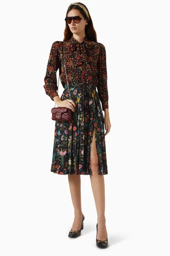 Printed Midi Skrit in Silk