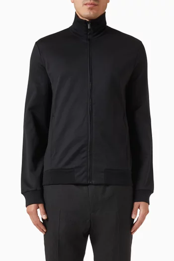 Zip Jacket in Silk-jersey