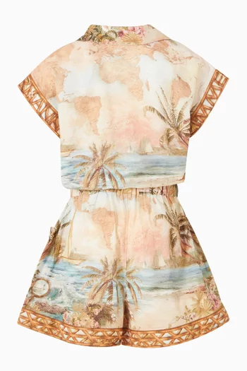 Junior Girl Mahon Pocket Playsuit in Cotton