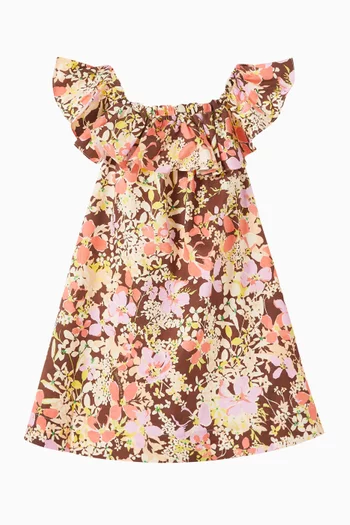 Solstice Frill Dress in Cotton