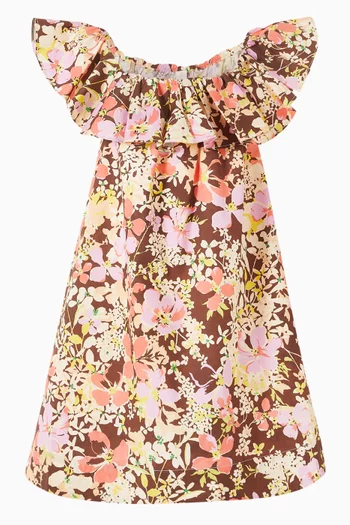 Solstice Frill Dress in Cotton