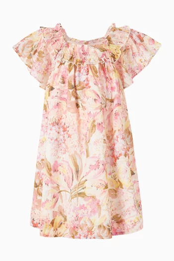 Solstice Shirred Dress in Cotton