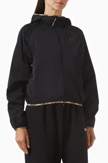 Hooded Jacket in Stretch Nylon