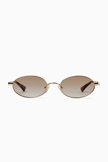 Icicle Oval Sunglasses in Metal