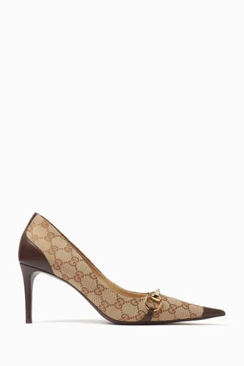 Donna 80 Pumps in GG Canvas