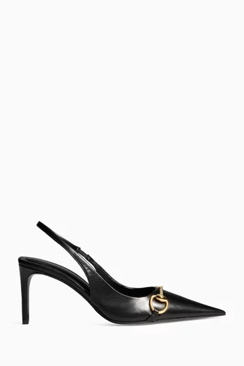 Donna 80 Slingback Pumps in Leather