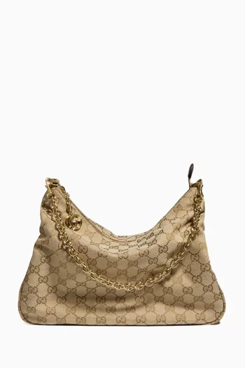 Medium Lady Lunetta Shoulder Bag in GG Canvas