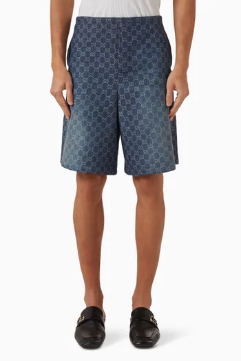 Bermuda Shorts in GG Cotton Denim