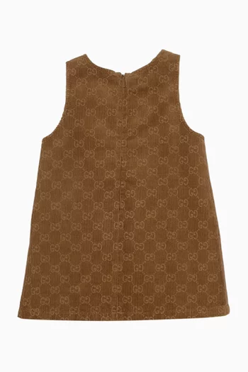 Vintage Logo Dress in Velvet Corduroy