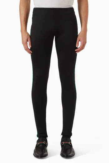 Web-stripe Leggings in Jersey