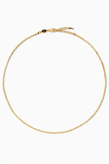 Lucy Williams Cobra Snake Necklace in 18kt Gold Vermeil