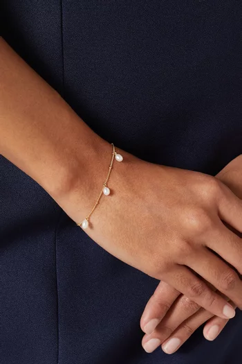 Pearl Baya Baroque Chain Choker in 18kt Gold-Plated Vermeil Silver