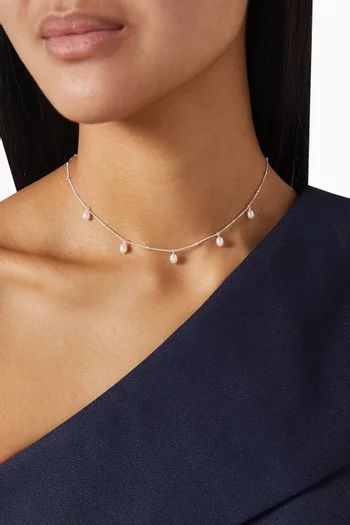 Pearl Baya Baroque Chain Choker in 18kt Gold-Plated Sterling Silver