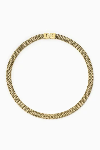 Heirloom Chain Choker Necklace in 18kt Gold-plated Steel