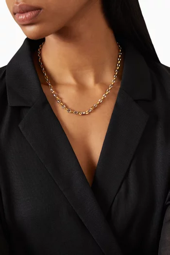 Mariner Chain Necklace in 18kt Gold-plated Steel