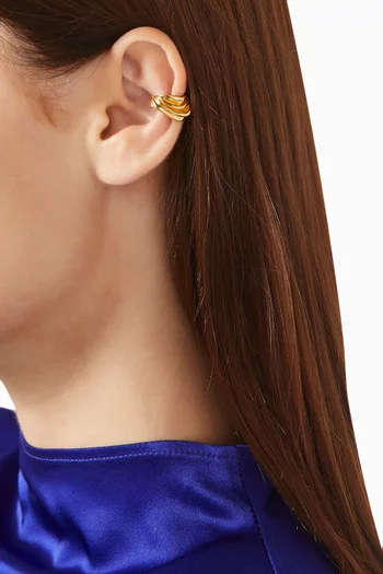 MARKGONG Draped Single Ear Cuff in 18kt Gold-plated Brass