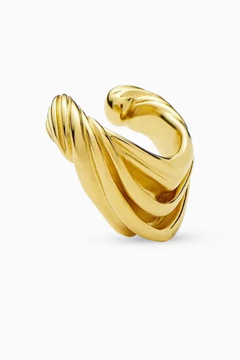 MARKGONG Draped Single Ear Cuff in 18kt Gold-plated Brass