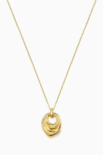 x MARKGONG Draped Pendant Necklace in 18kt Gold-plated Brass