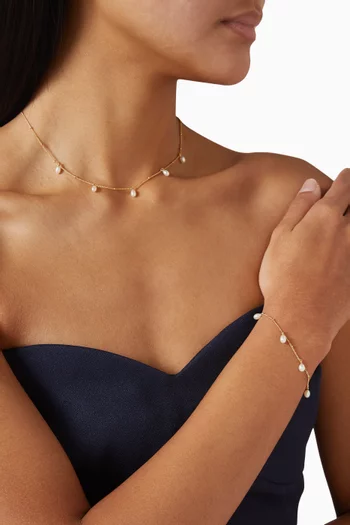 Pearl Baya Baroque Chain Bracelet in 18kt Gold-Plated Vermeil Silver
