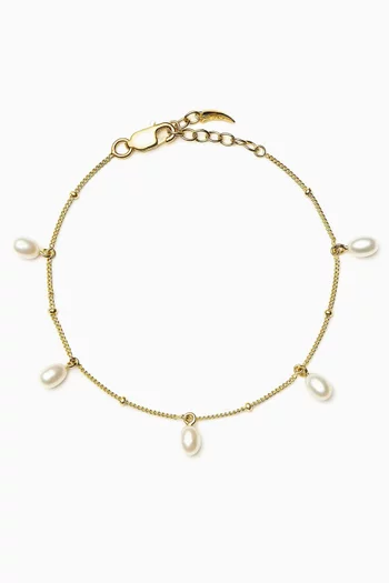 Pearl Baya Baroque Chain Bracelet in 18kt Gold-Plated Vermeil Silver