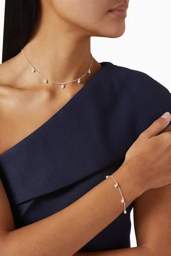 Pearl Baya Baroque Chain Bracelet in Silver