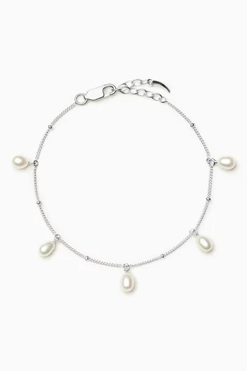 Pearl Baya Baroque Chain Bracelet in Silver