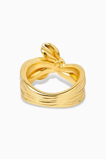 x MARKGONG Bow Ring in 18kt Gold-plated Brass
