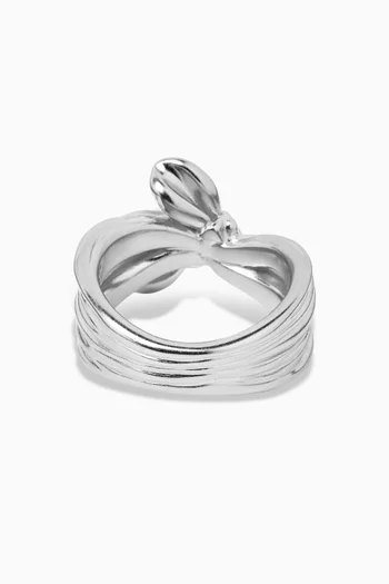 x MARKGONG Bow Ring in Sterling Silver-plated Brass