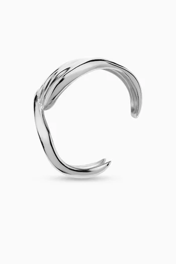 x MARKGONG Draped Statement Bracelet Cuff in Sterling Silver-plated Brass