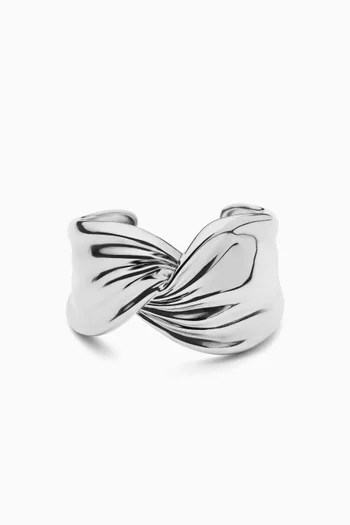 x MARKGONG Draped Statement Bracelet Cuff in Sterling Silver-plated Brass