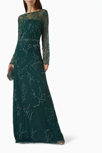 Aadya Belted Embellished Gown
