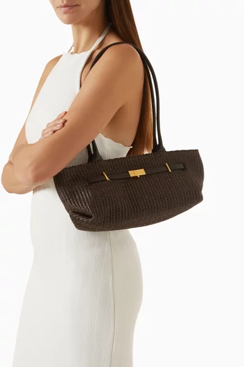 The New York Shoulder Bag in Raffia