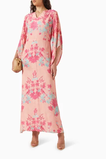 Sarai Printed Dress in Crepe