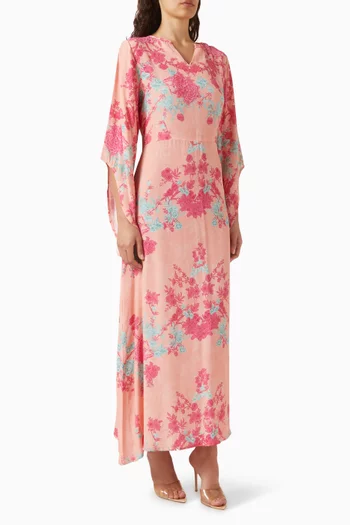 Sarai Printed Dress in Crepe