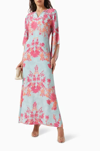 Sarai Printed Dress in Crepe