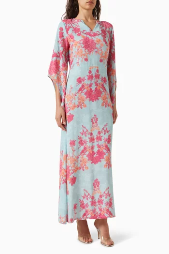 Sarai Printed Dress in Crepe