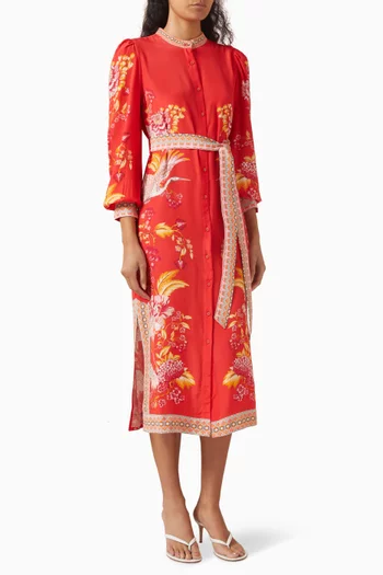 Kaitlyn Belted Midi Dress