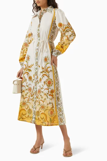 Briar Printed Midi Shirt Dress
