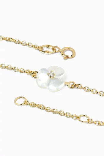 Flower Diamond Bracelet in 18kt Gold