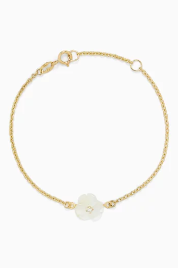 Flower Diamond Bracelet in 18kt Gold