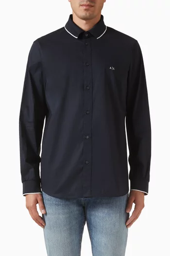AX Logo Shirt in Cotton-poplin