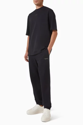 AX Logo Straight-leg Sweatpants in Cotton-terry